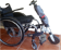 Silla manual adaptada con un patinete elctrico