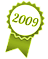 etiqueta de premio para el ao 2009