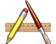 Imagen estandar representada por un pincel, un lápiz y una regla